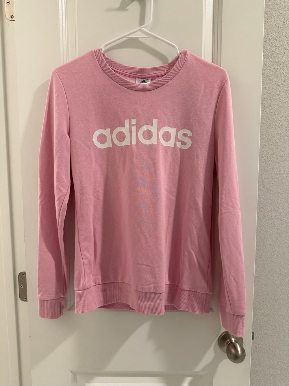 adidas Women's Light Pink Crewneck Sweater